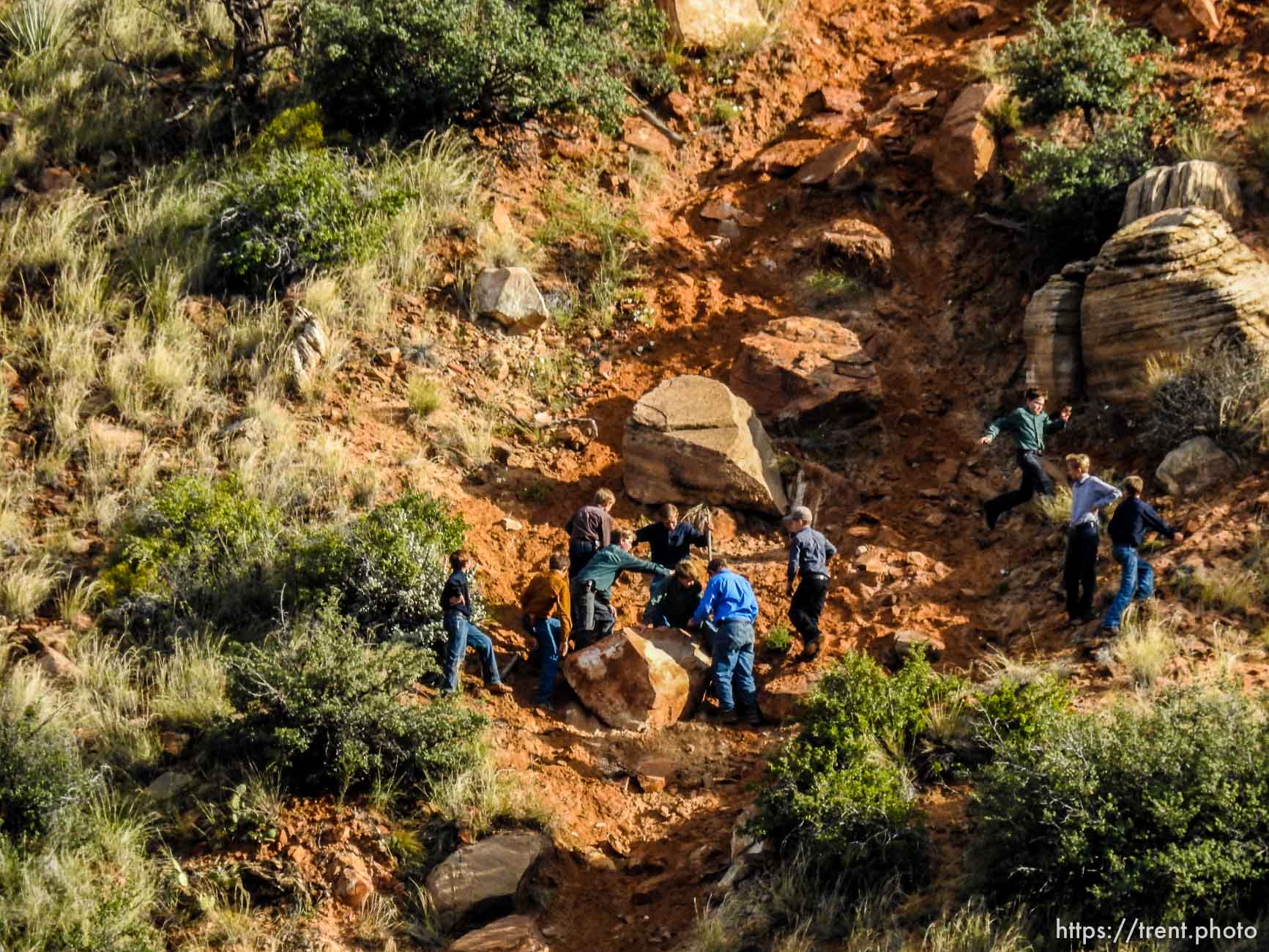 Trent Nelson  |  The Salt Lake Tribune
boys above the hildale clinic
, Wednesday September 16, 2015.