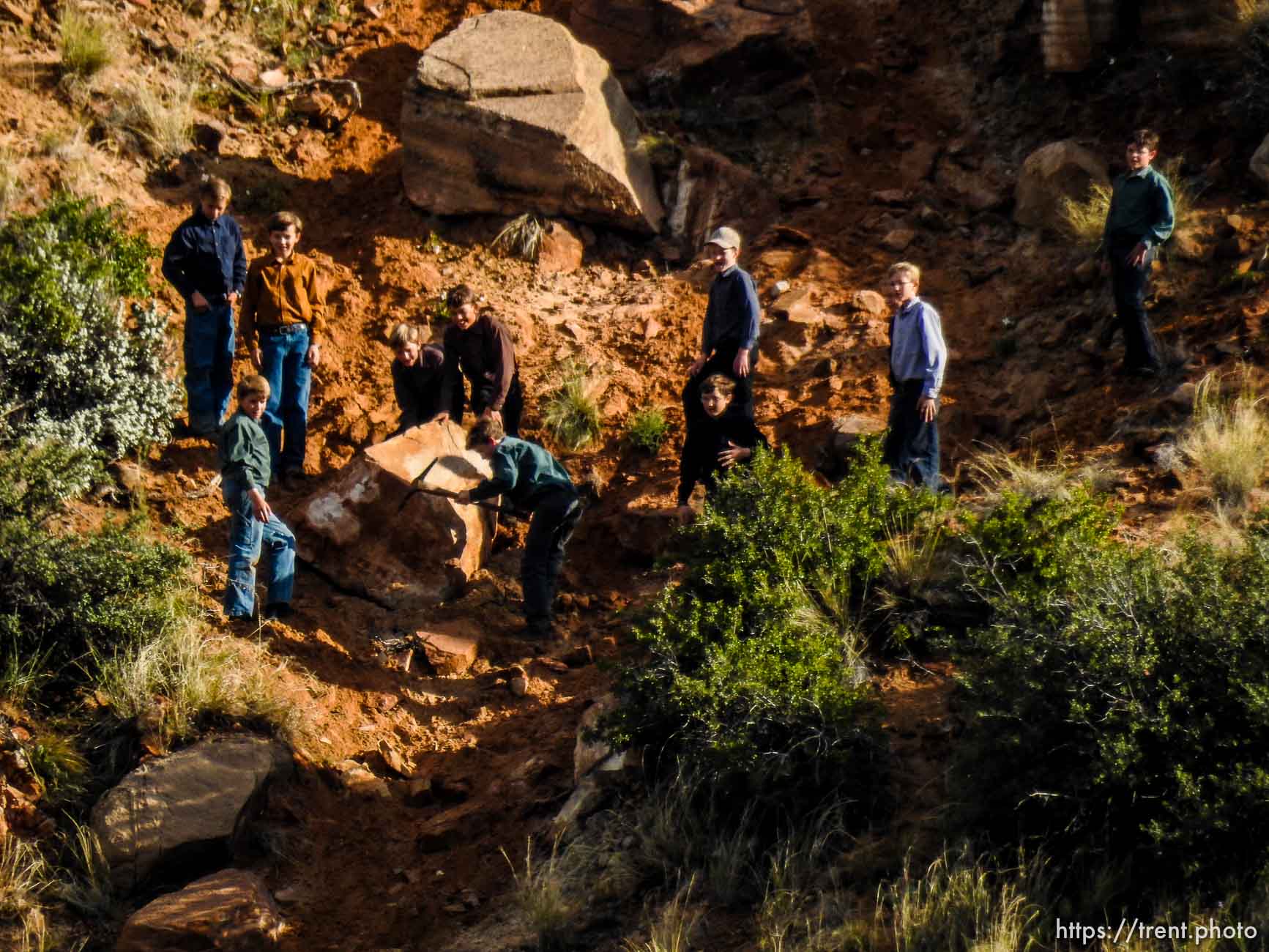 Trent Nelson  |  The Salt Lake Tribune
boys above the hildale clinic
, Wednesday September 16, 2015.