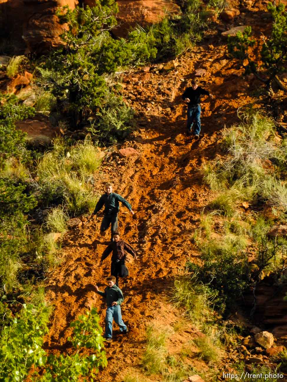 Trent Nelson  |  The Salt Lake Tribune
boys above the hildale clinic
, Wednesday September 16, 2015.