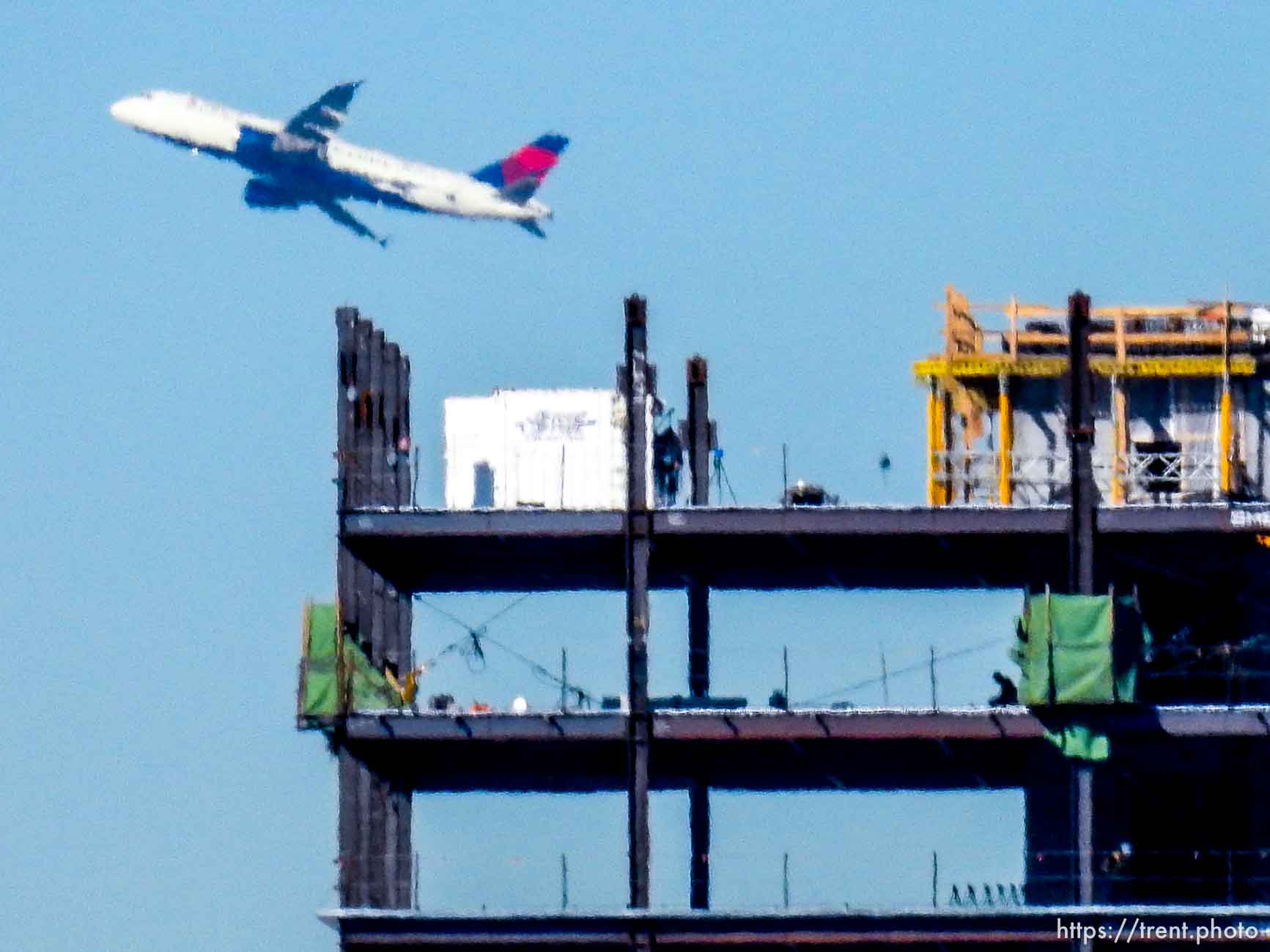 Trent Nelson  |  The Salt Lake Tribune
Workers on the job building 111 Main, a new high-rise in Salt Lake City, Tuesday September 22, 2015.