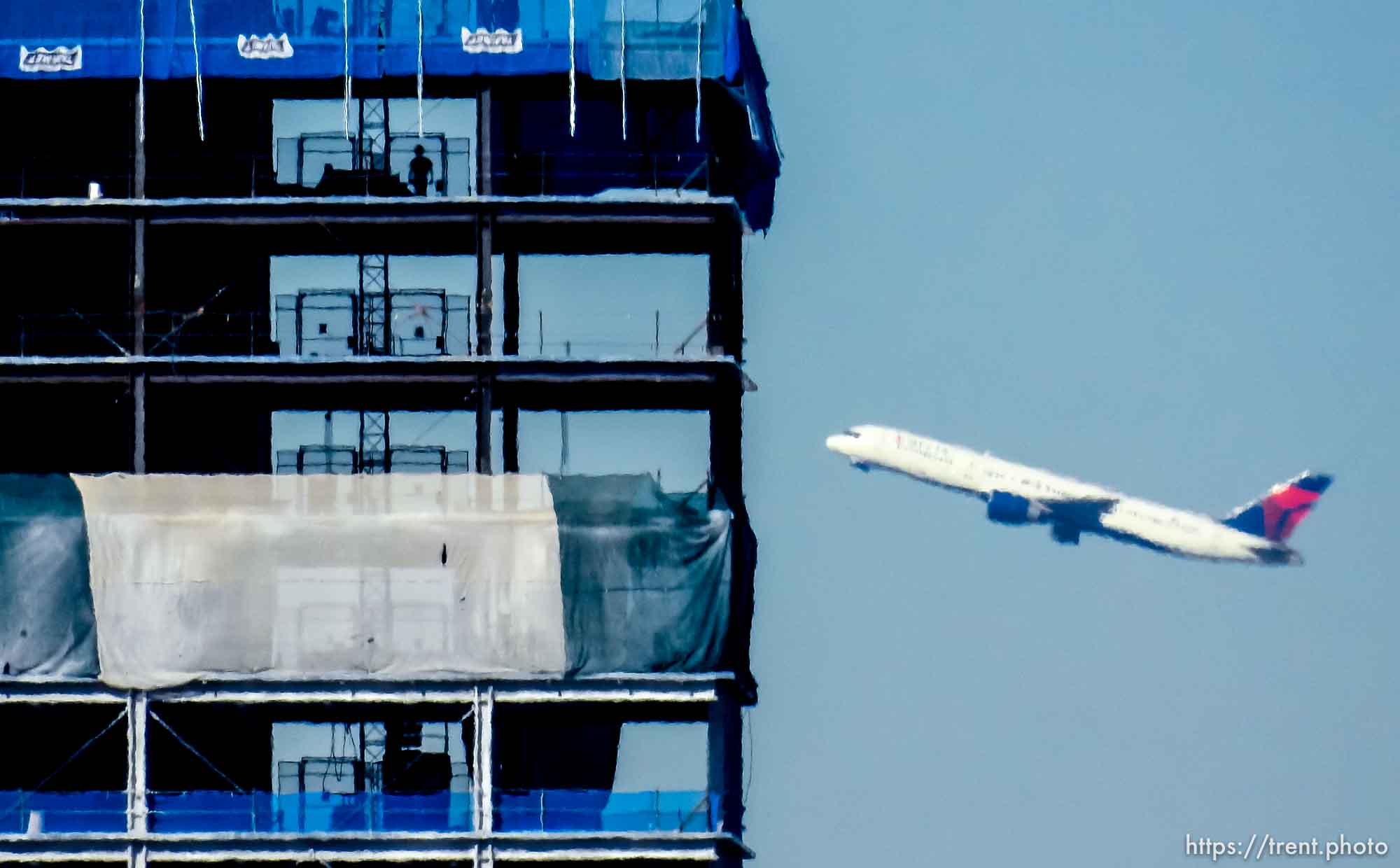 Trent Nelson  |  The Salt Lake Tribune
Workers on the job building 111 Main, a new high-rise in Salt Lake City, Tuesday September 22, 2015.