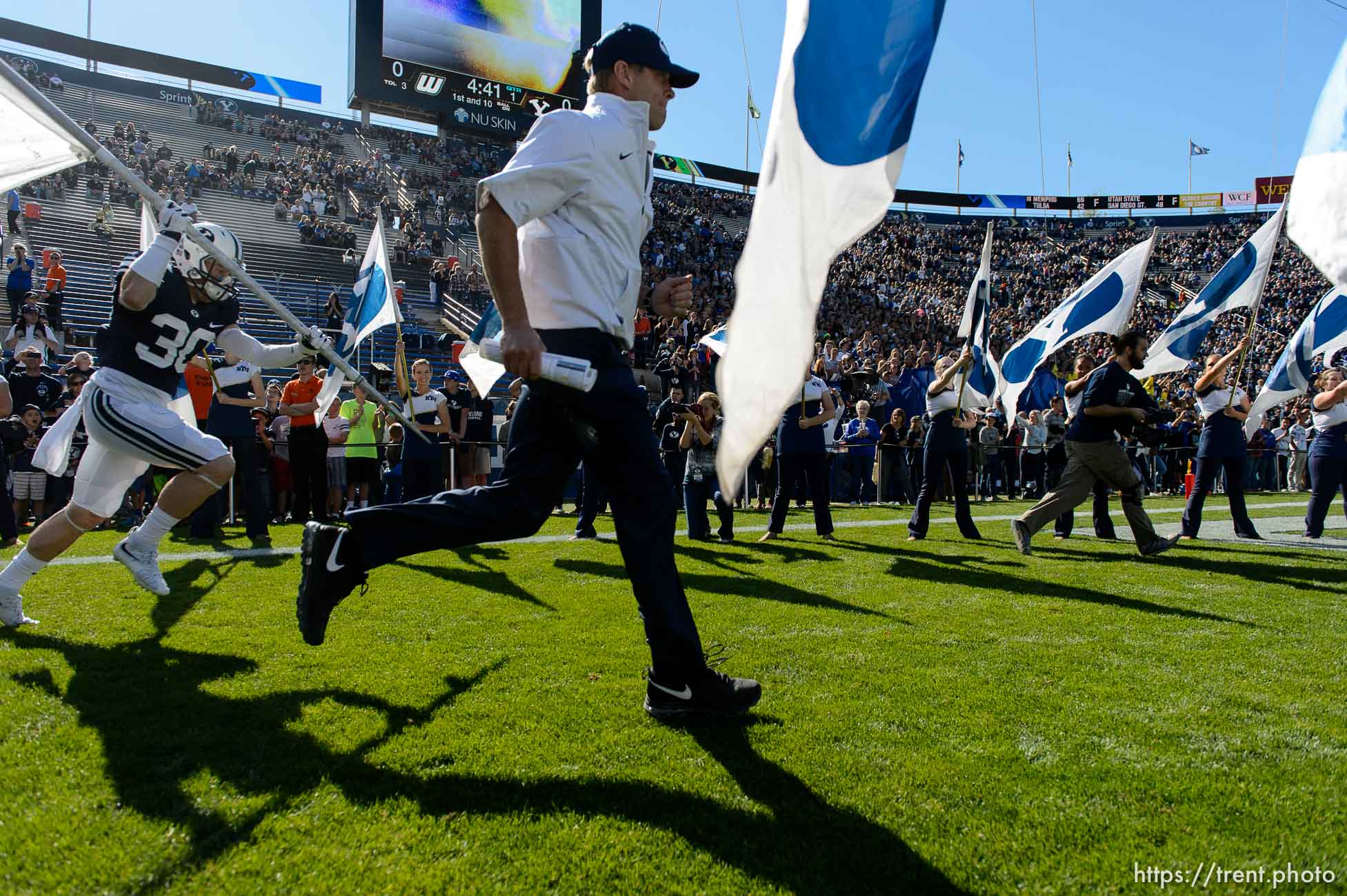 Trent Nelson  |  The Salt Lake Tribune
bronco mendenhall as BYU hosts Wagner, NCAA football at LaVell Edwards Stadium in Provo, Saturday October 24, 2015.