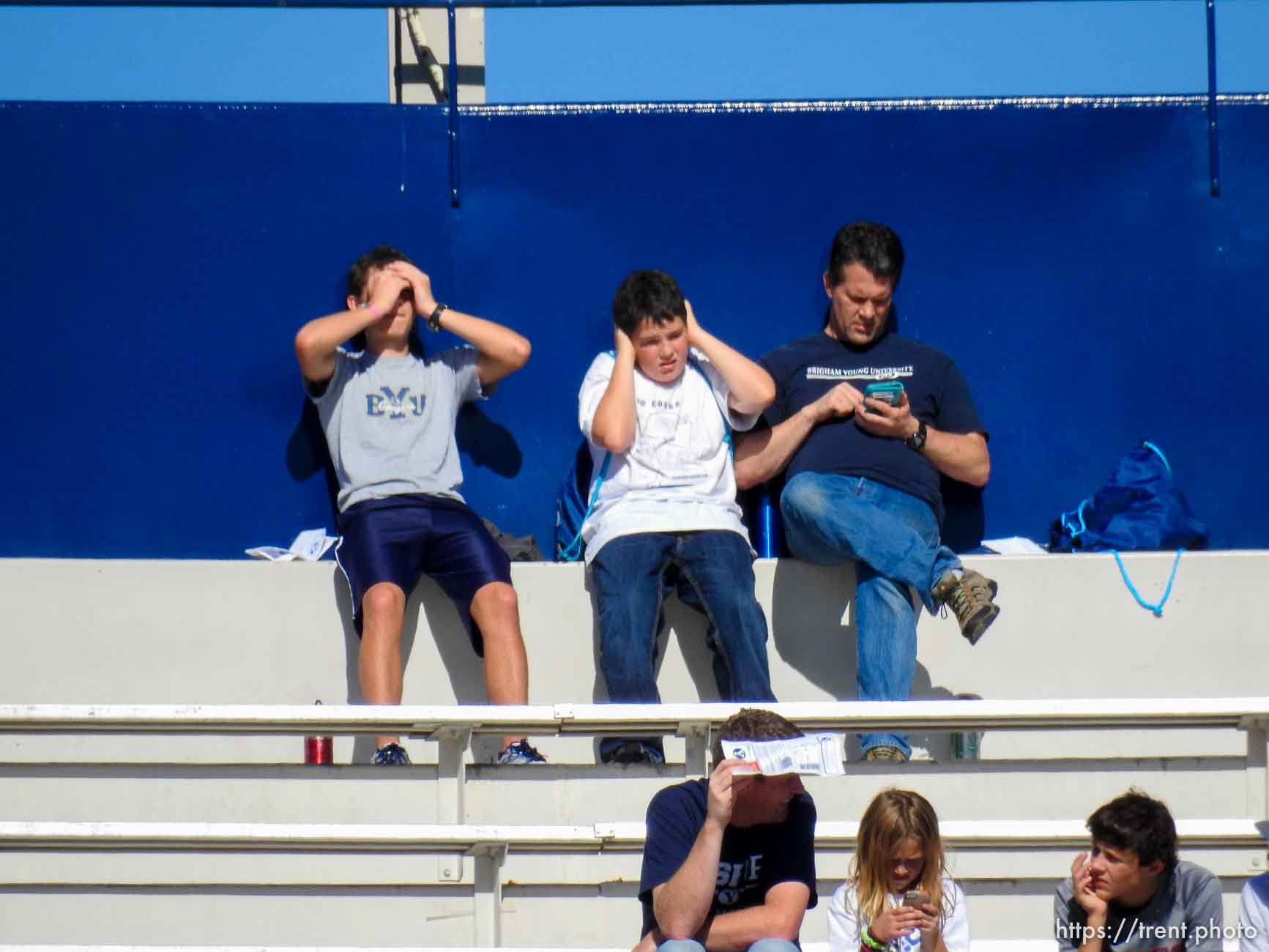 Trent Nelson  |  The Salt Lake Tribune
fans as BYU hosts Wagner, NCAA football at LaVell Edwards Stadium in Provo, Saturday October 24, 2015.