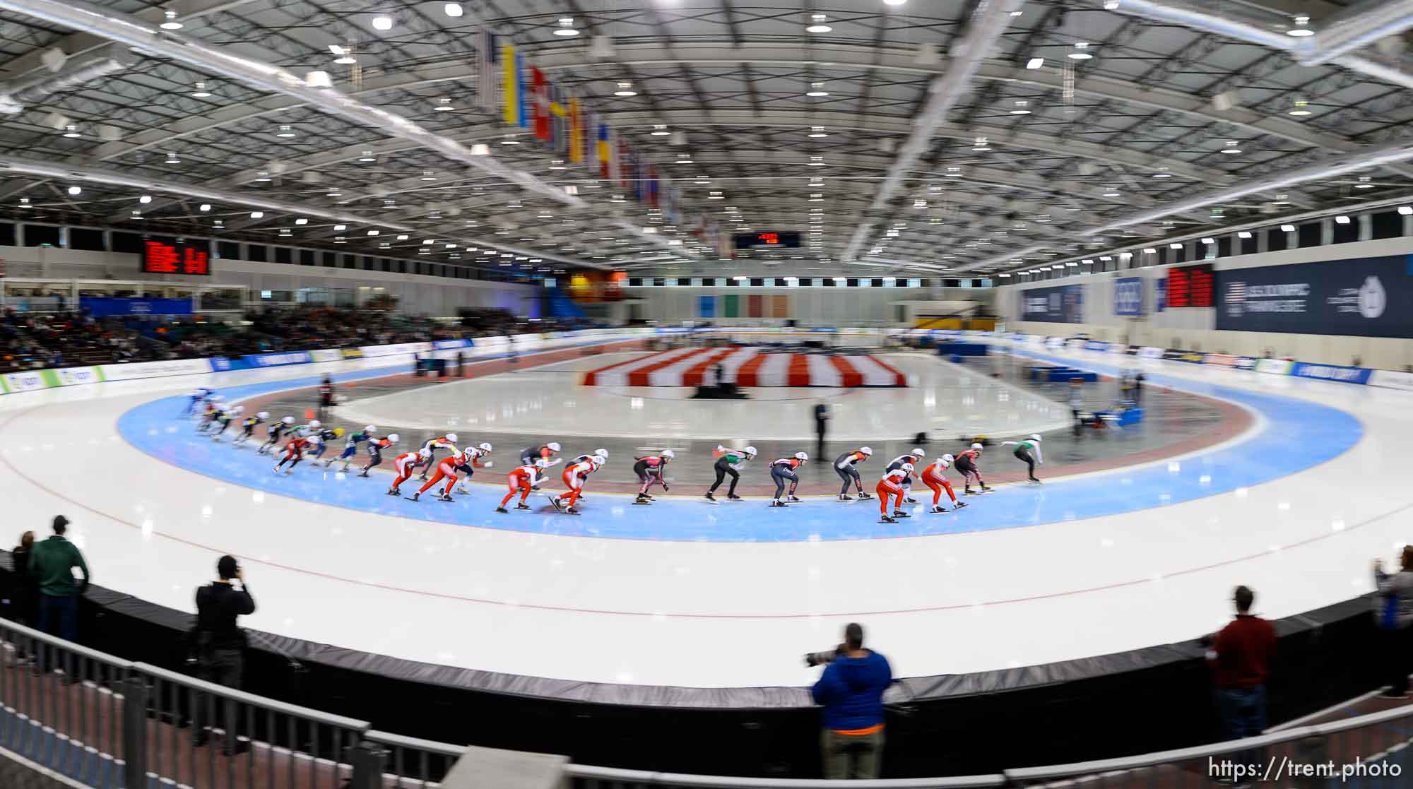 Trent Nelson  |  The Salt Lake Tribune
 in the women's mass start, speed skating at the ISU World Cup, at the Utah Olympic Oval in Kearns, Sunday November 22, 2015.