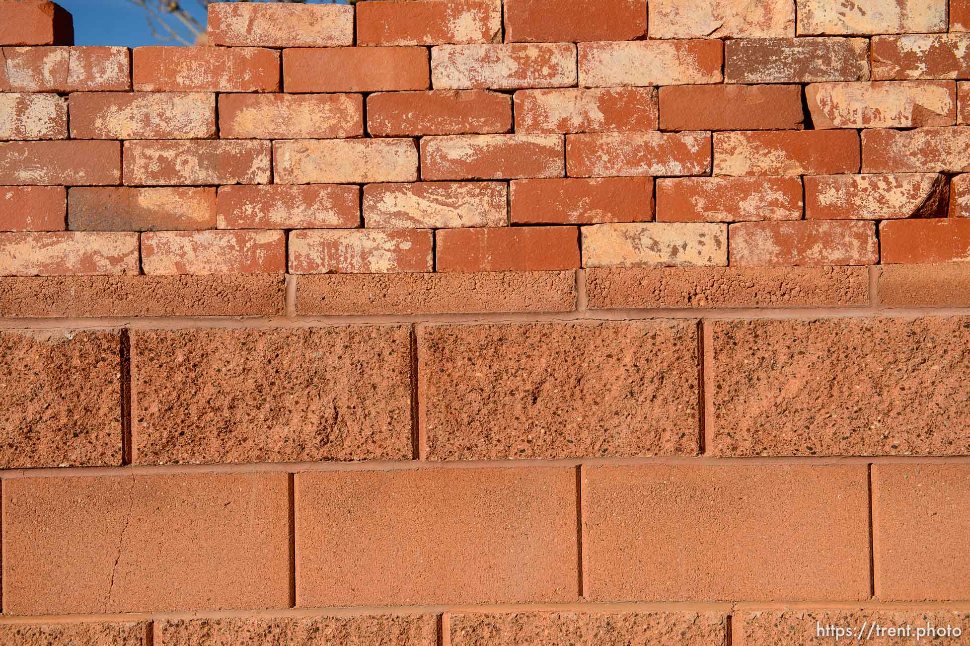 Trent Nelson  |  The Salt Lake Tribune
brick wall, in Hildale, Wednesday December 2, 2015.