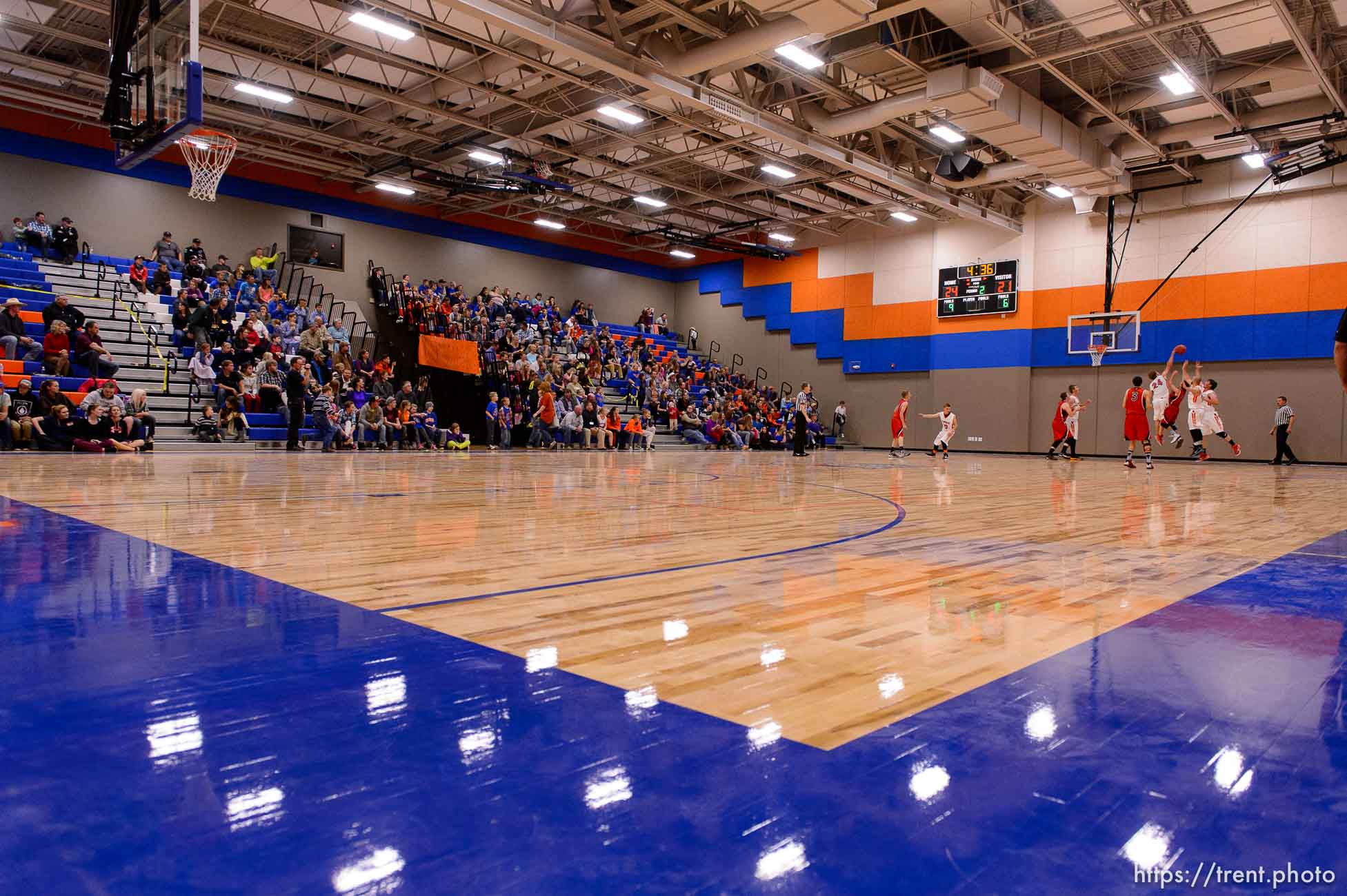 Trent Nelson  |  The Salt Lake Tribune

Water Canyon School is scheduled to play its first high school basketball game in a gym that used to be the FLDS bishop's storehouse Hildale

, Wednesday December 2, 2015.