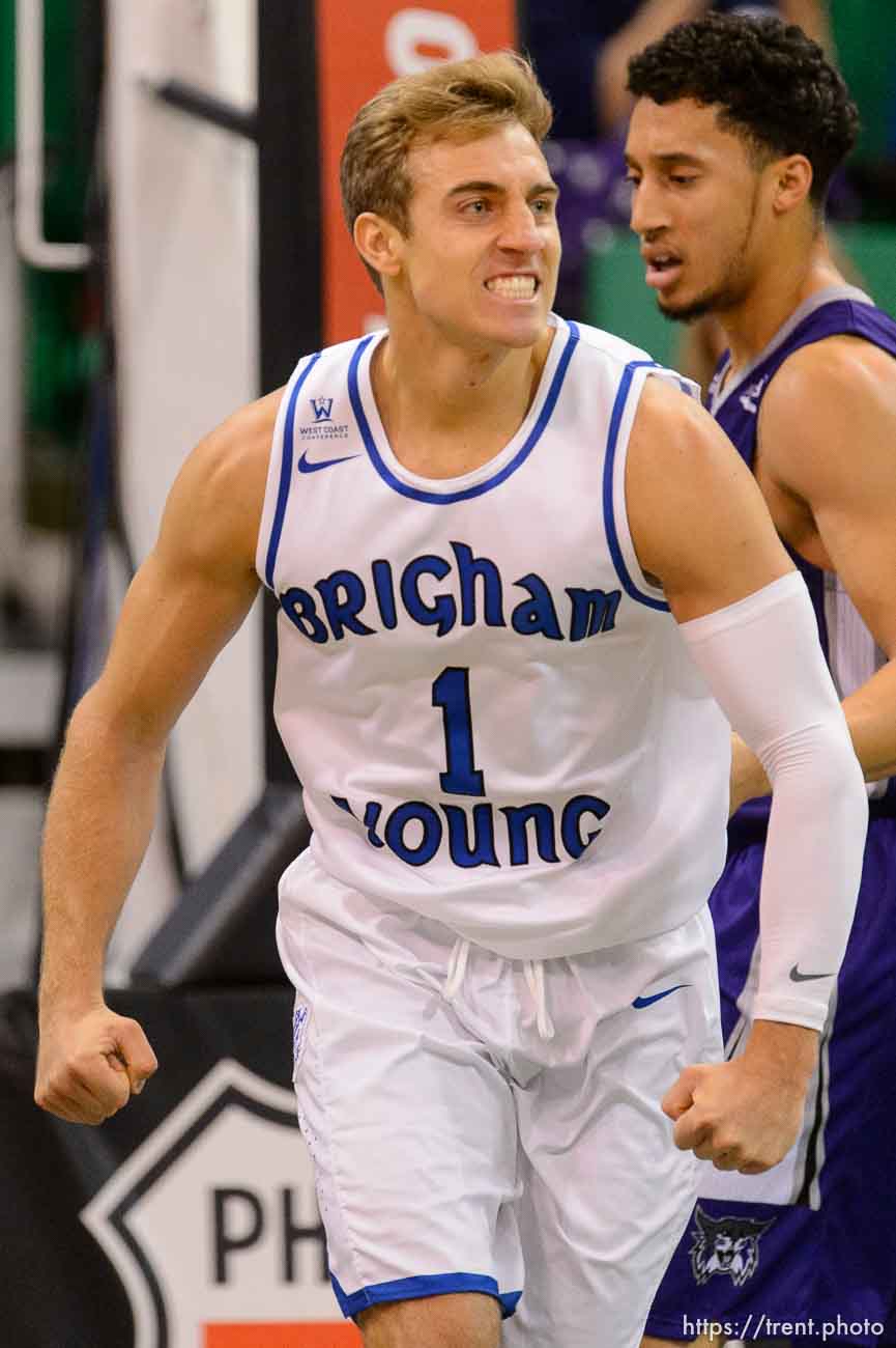 Trent Nelson  |  The Salt Lake Tribune
BYU's Chase Fischer, as BYU faces Weber State, NCAA basketball at Vivant Smart Home Arena in Salt Lake City, Saturday December 5, 2015.