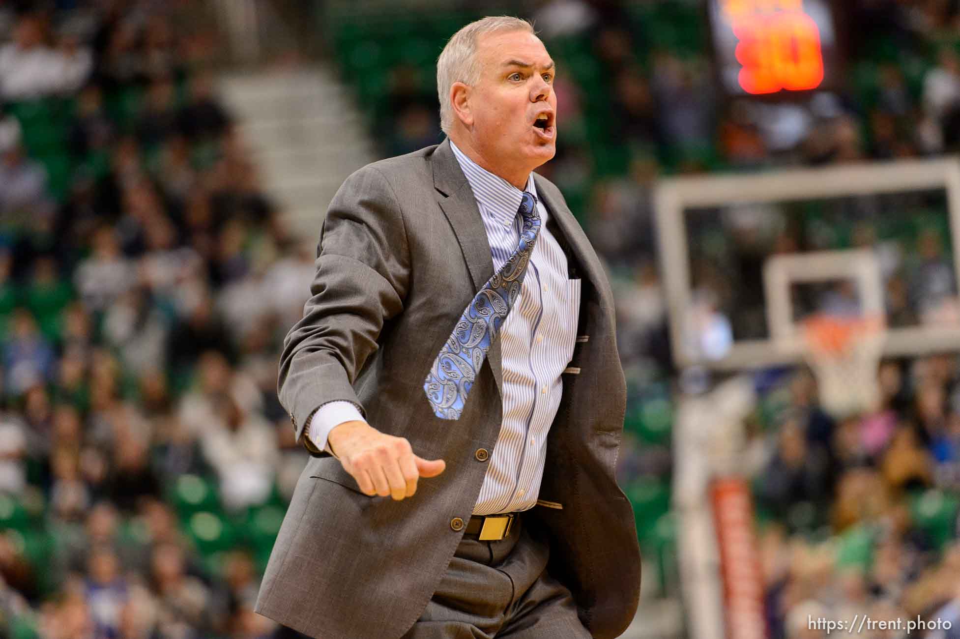 Trent Nelson  |  The Salt Lake Tribune
BYU basketball coach Dave Rose, as BYU faces Weber State, NCAA basketball at Vivant Smart Home Arena in Salt Lake City, Saturday December 5, 2015.