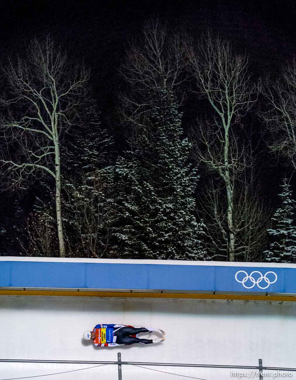 Trent Nelson  |  The Salt Lake Tribune
Chris Mazdzer (USA), competes in the Viessmann Luge World Cup at the Utah Olympic Park, Saturday December 12, 2015.