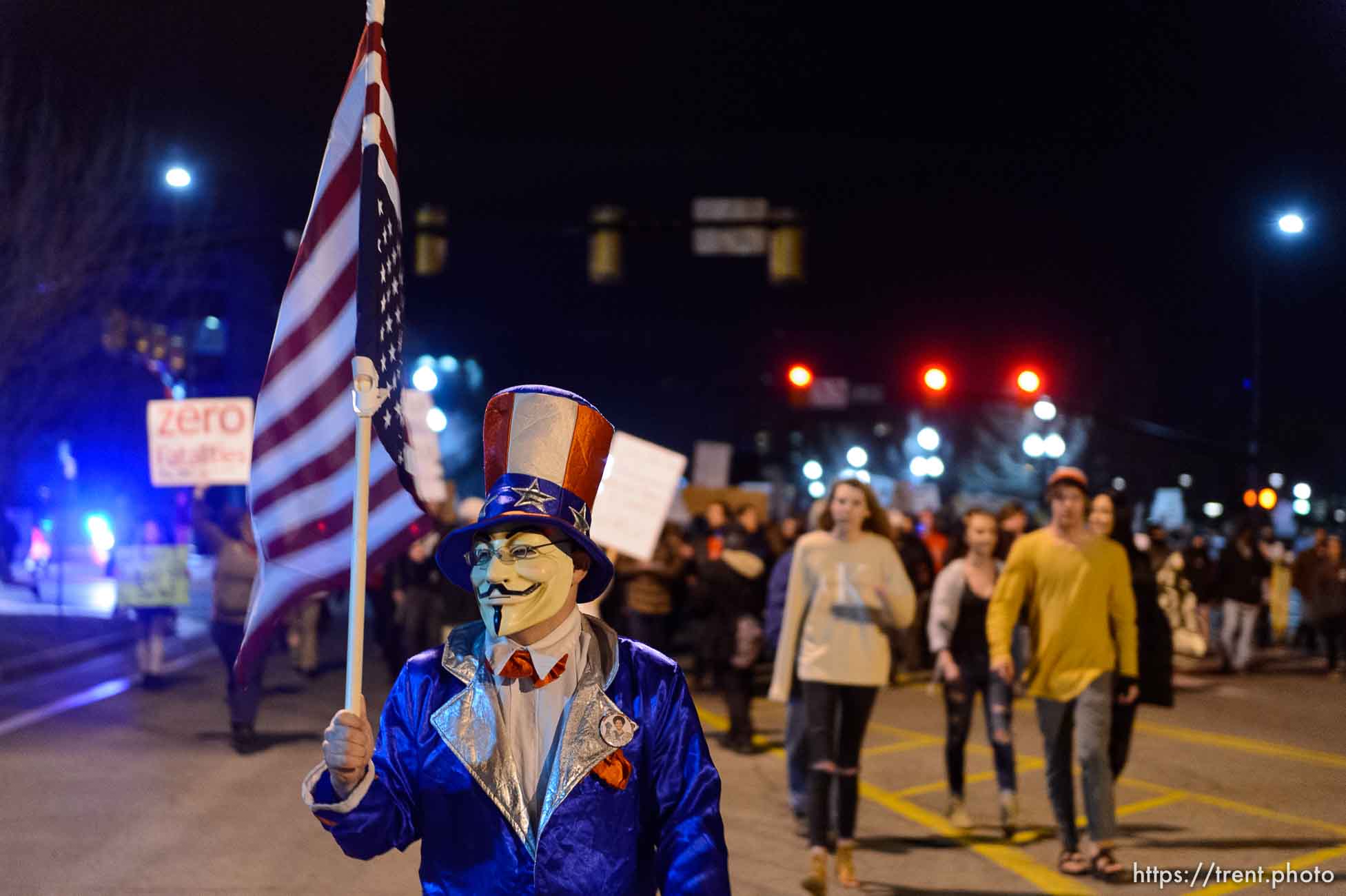 Trent Nelson  |  The Salt Lake Tribune
Activists march from the Public Safety Building to protest the police shooting of 17-year-old Abdi Mohamed, Monday February 29, 2016.