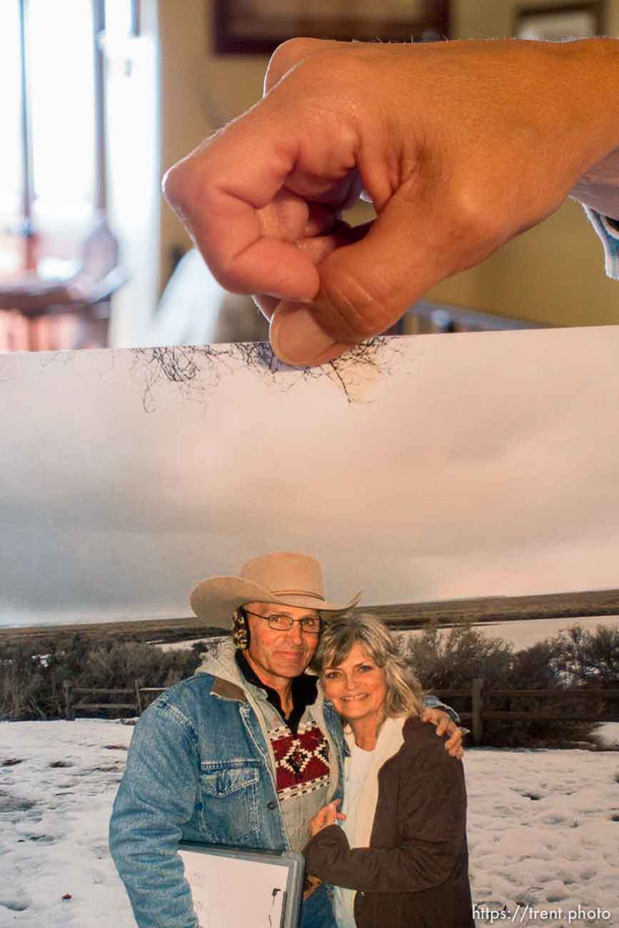 Trent Nelson  |  The Salt Lake Tribune
Jeanette Finicum's favorite photo of her and her late husband LaVoy Finicum, Cane Beds, Saturday May 21, 2016.