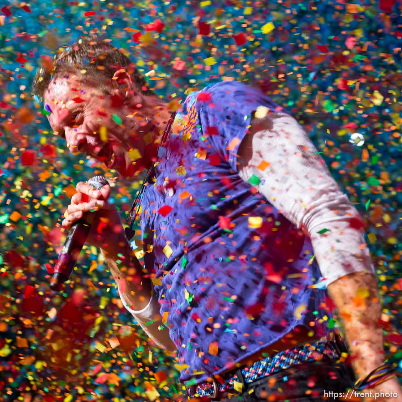 Trent Nelson  |  The Salt Lake Tribune
Coldplay performs at Vivint Smart Home Arena, Wednesday August 31, 2016.