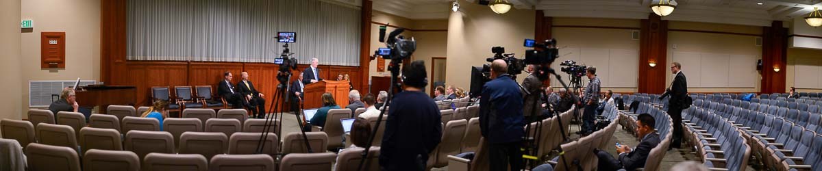 Trent Nelson  |  The Salt Lake Tribune
Elder Kim B. Clark, General Authority Seventy of the LDS Church speaks at a news conference announcing the church's new education program BYU Pathway Worldwide, in Salt Lake City, Tuesday February 7, 2017. Sequence #8