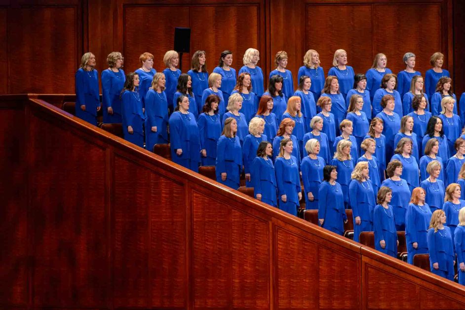 Trent Nelson  |  The Salt Lake Tribune
The Mormon Tabernacle Choir sings during the morning session of the 187th Annual General Conference at the Conference Center in Salt Lake City, Sunday April 2, 2017.