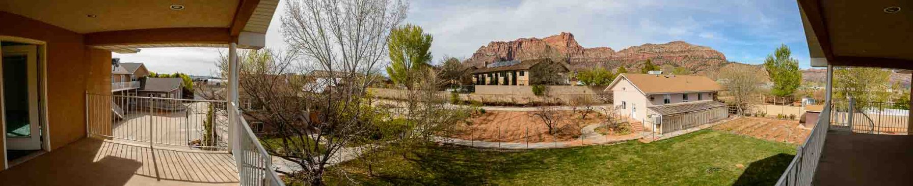 Trent Nelson  |  The Salt Lake Tribune
View from a balcony at the former home of Warren Jeffs in Hildale, Wednesday April 5, 2017.