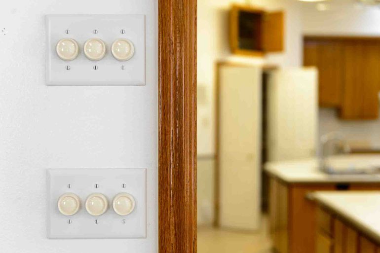 Trent Nelson  |  The Salt Lake Tribune
Light switches in the dining room at the former home of Warren Jeffs in Hildale, Wednesday April 5, 2017.