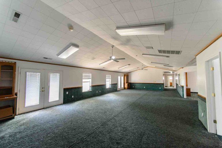 Trent Nelson  |  The Salt Lake Tribune
A large gathering room at the former home of Warren Jeffs in Hildale, Wednesday April 5, 2017.