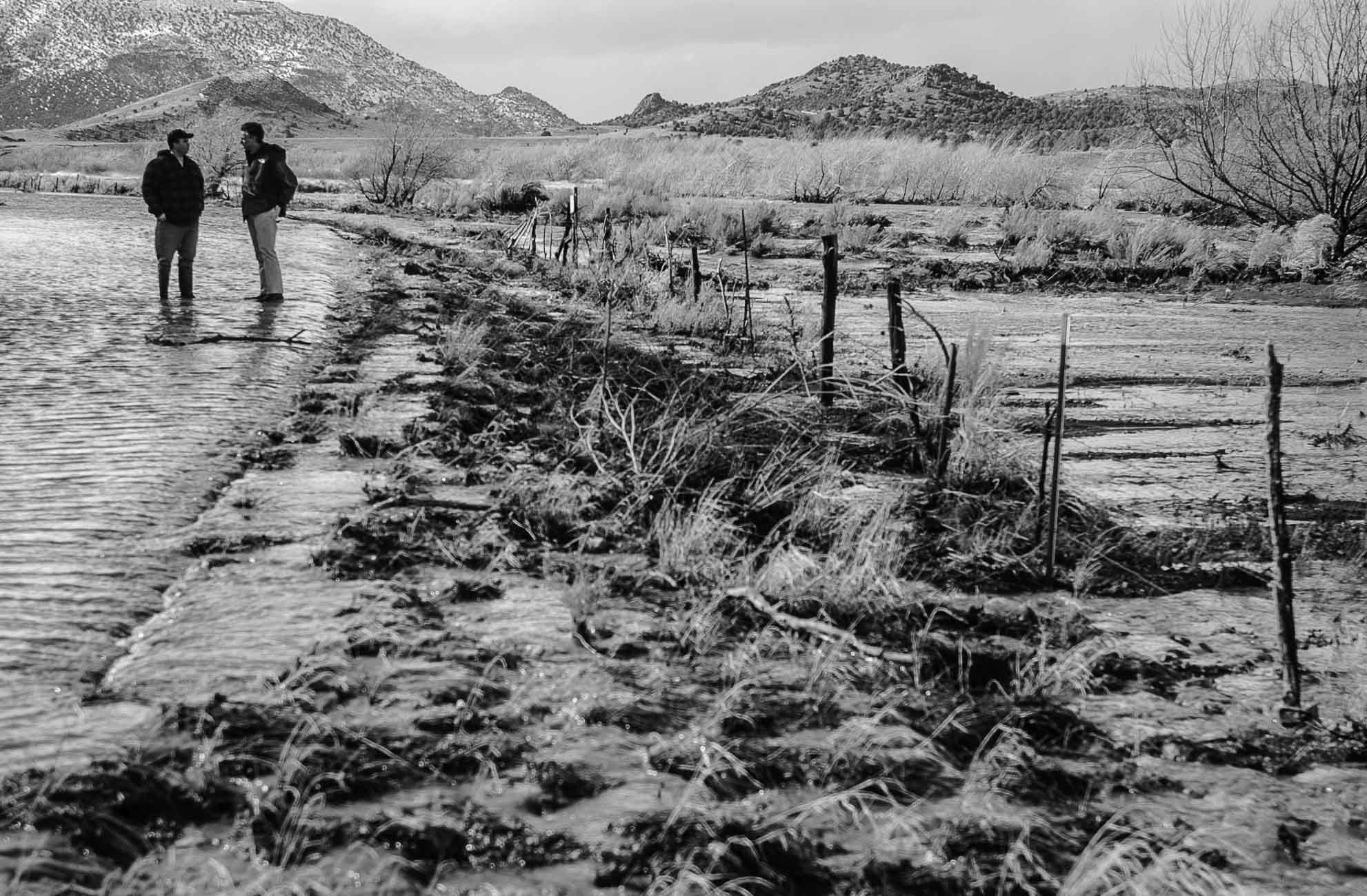 Utah Governer Jon Hunstman, Jr., tours flood-ravaged areas in Southern Utah.