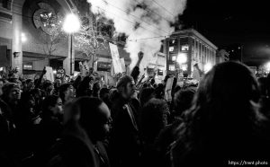 Chanting at Gulf War protest