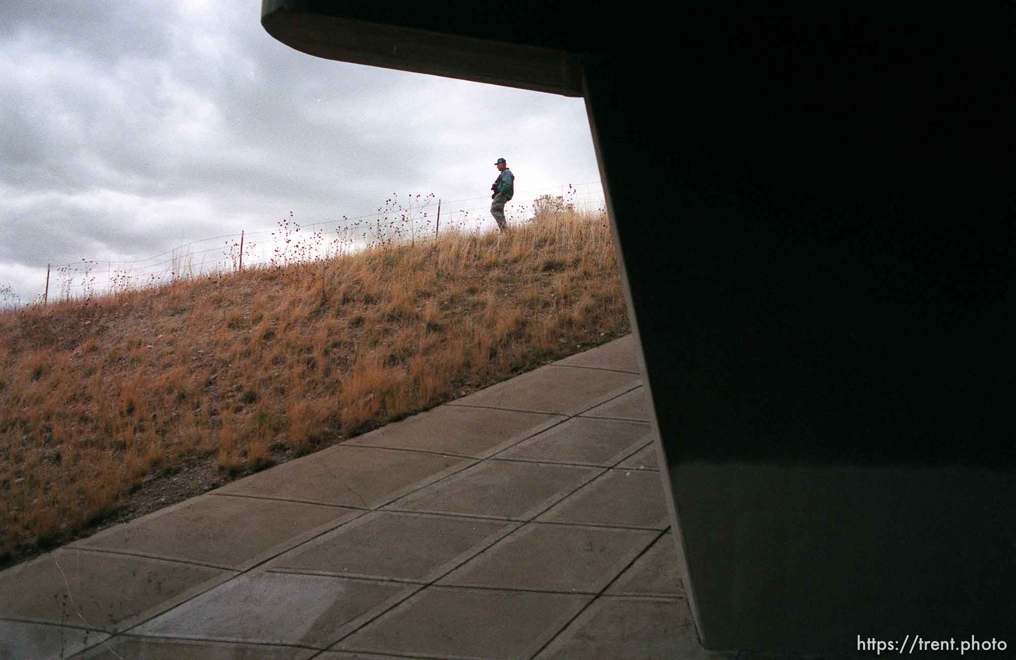 Man watches the Governor's Centennial Train