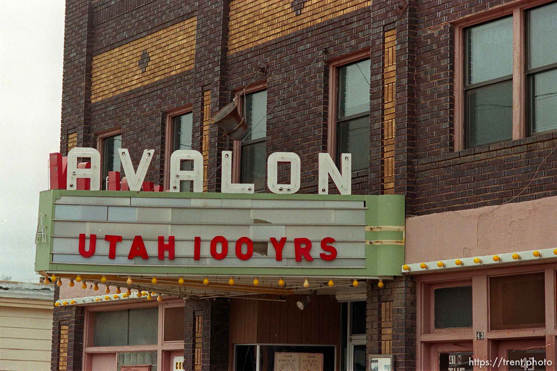 Avalon Theater marquee at Utah Centennial Celebration