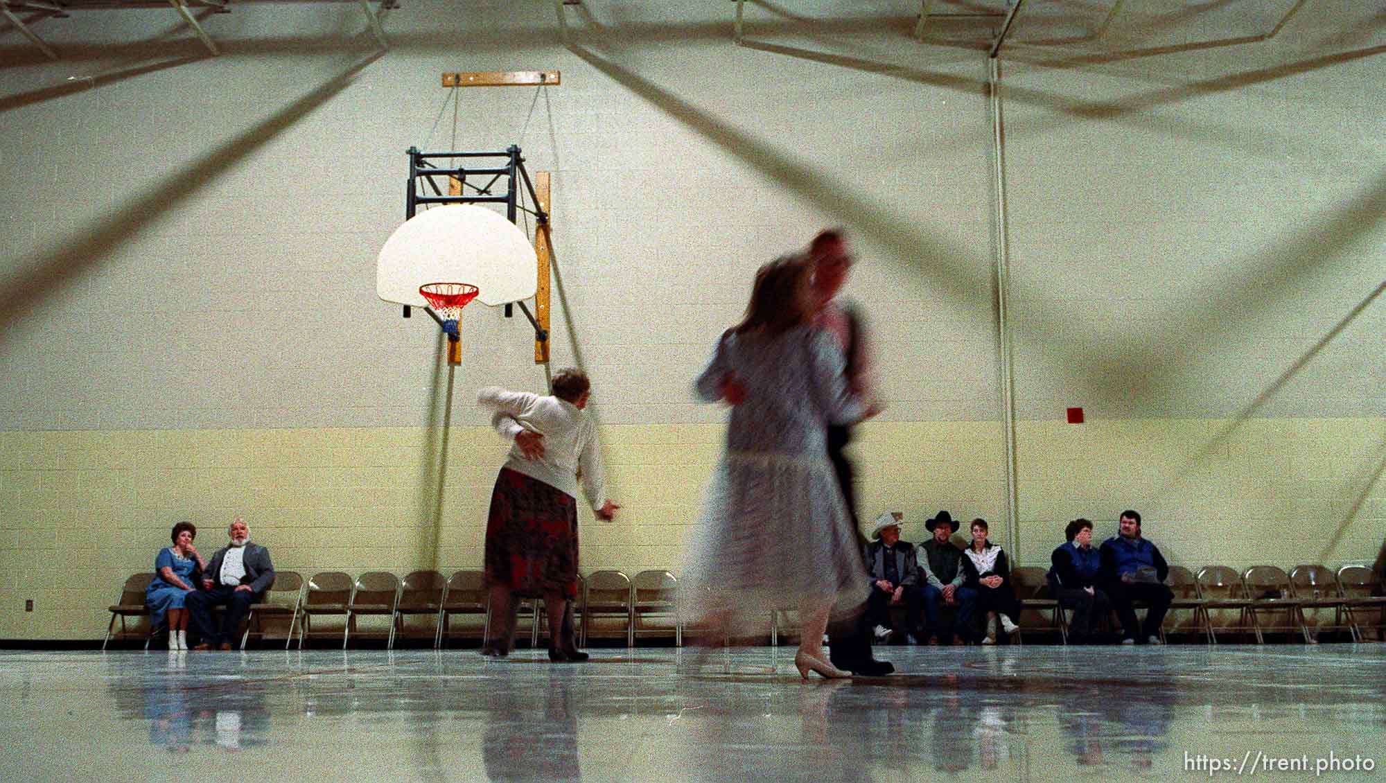 Dance in LDS cultural hall at Utah Centennial Celebration