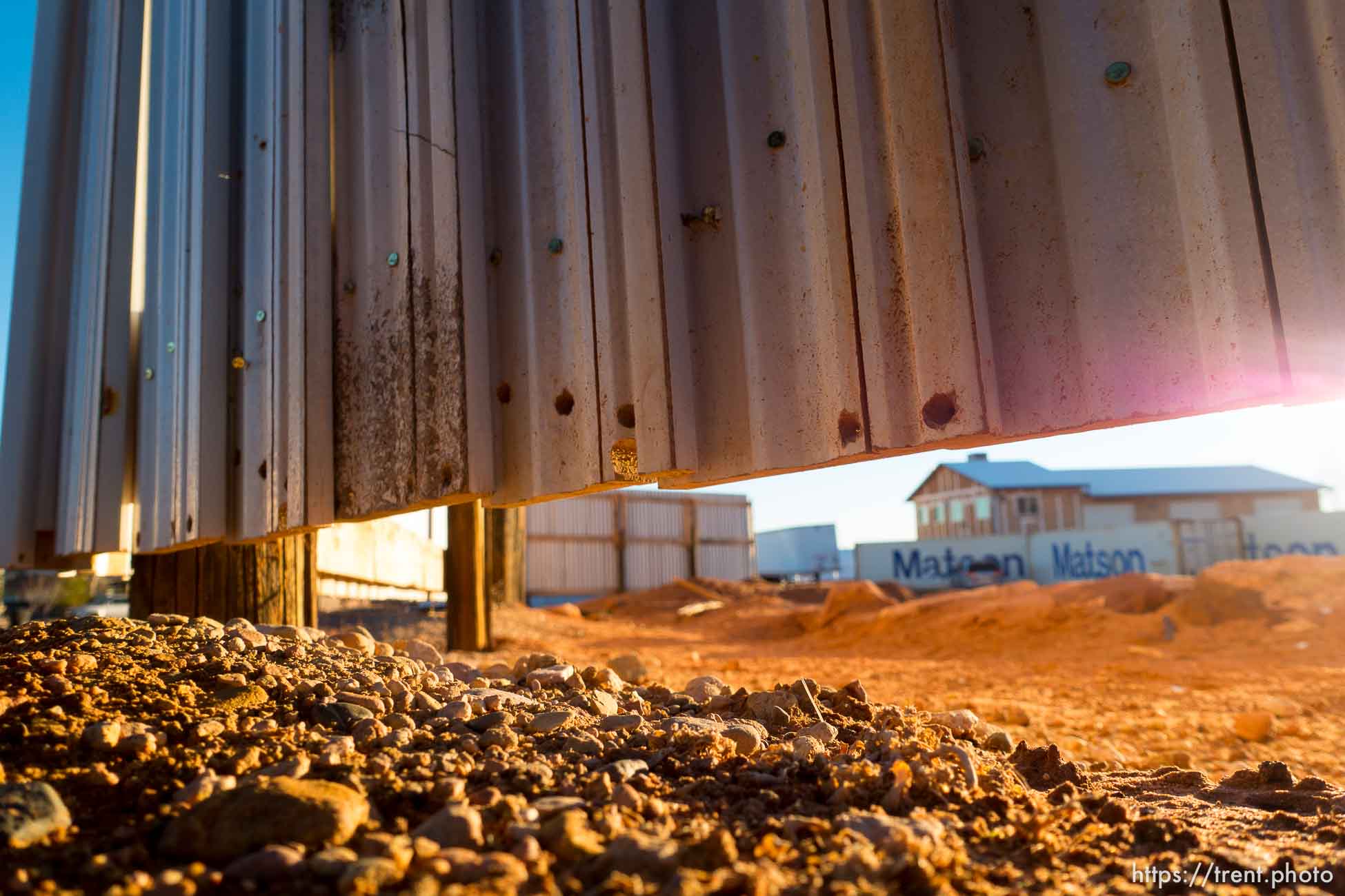 Trent Nelson  |  The Salt Lake Tribune
wall around apparent new FLDS storehouse, Hildale, Wednesday January 14, 2015.