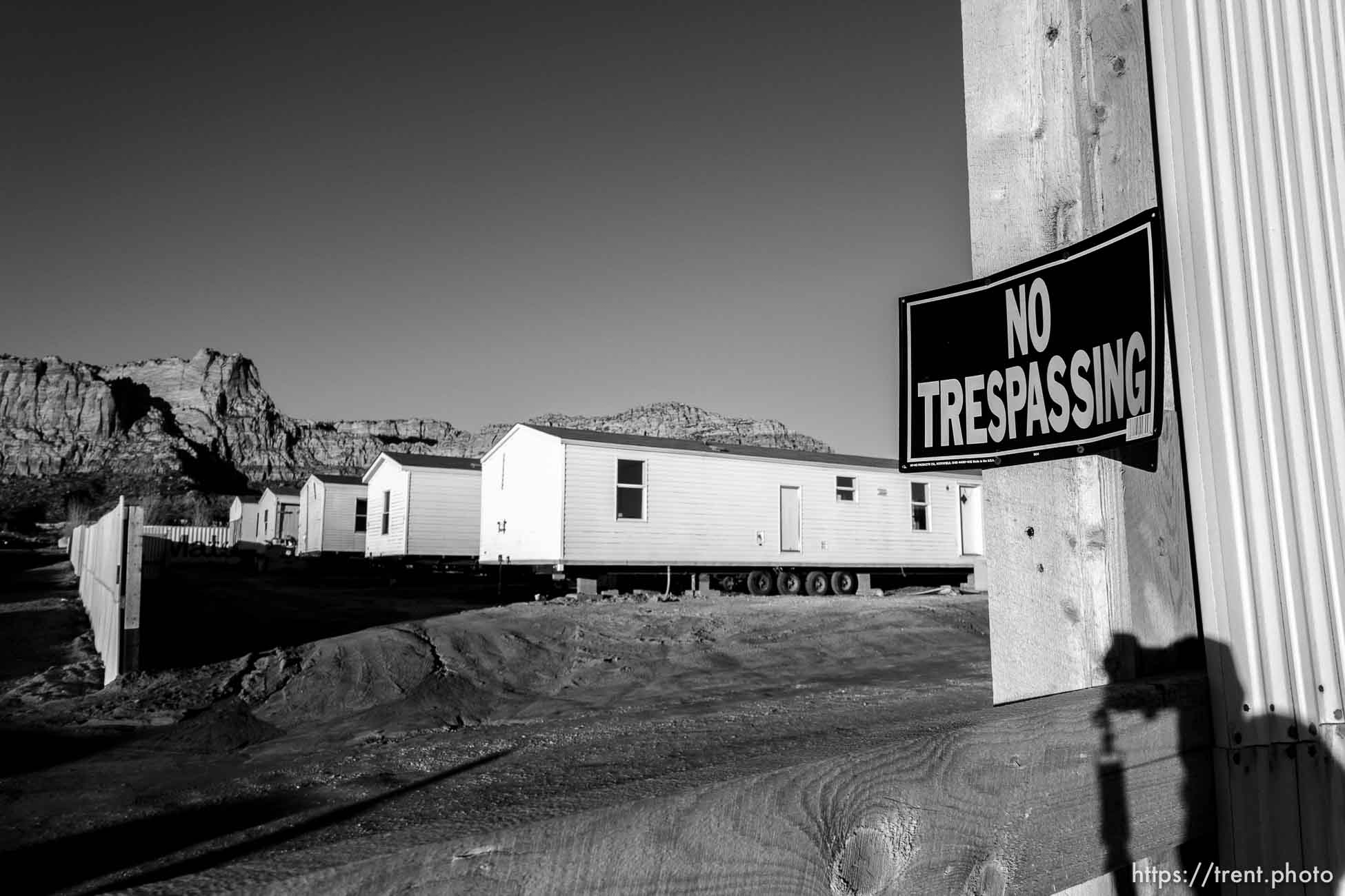 Trent Nelson  |  The Salt Lake Tribune
wall around apparent new FLDS storehouse, Hildale, Wednesday January 14, 2015.