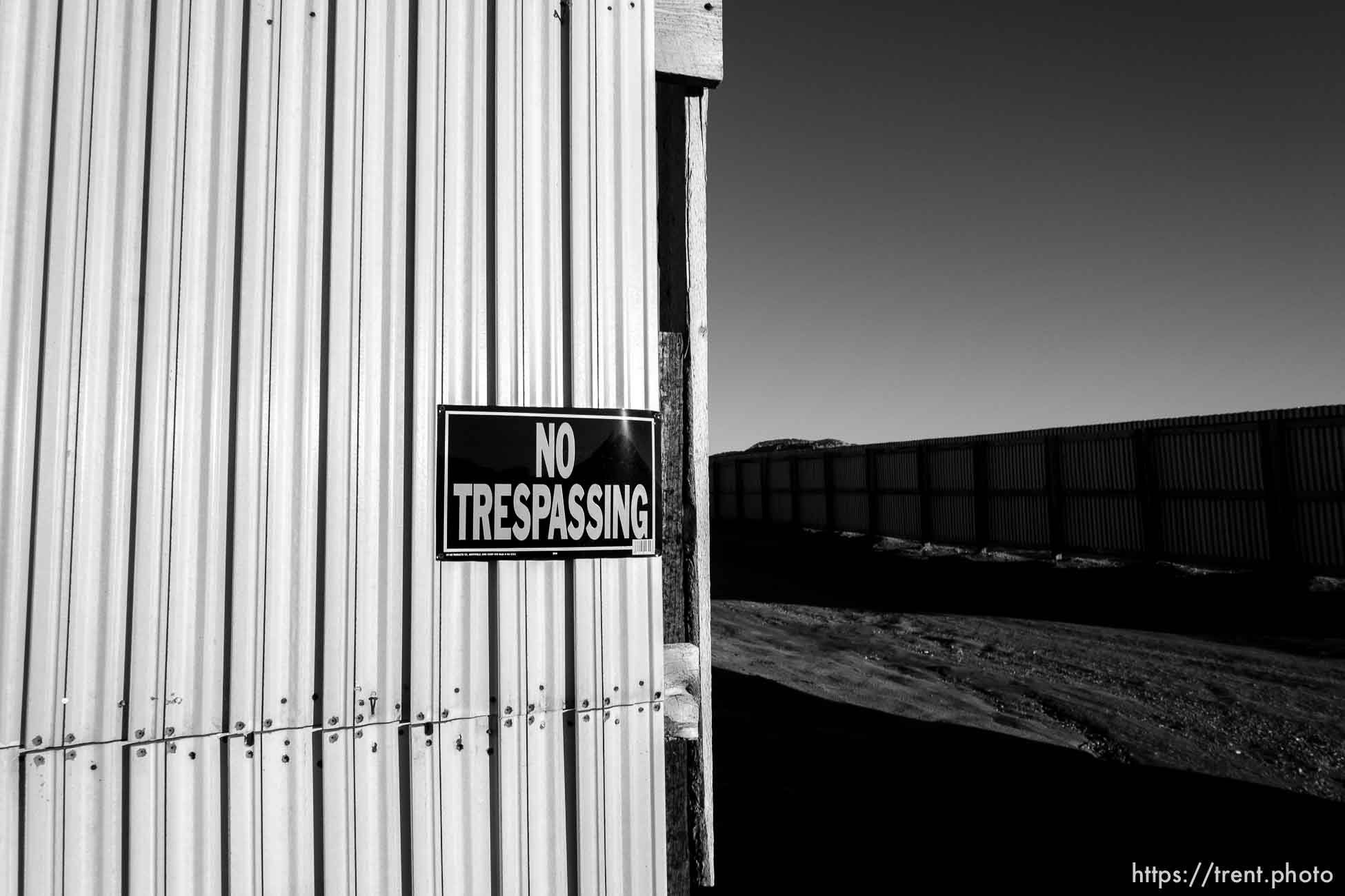 Trent Nelson  |  The Salt Lake Tribune
wall around apparent new FLDS storehouse, Hildale, Wednesday January 14, 2015.