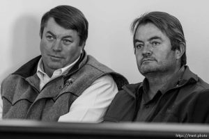 Trent Nelson  |  The Salt Lake Tribune
Willie Jessop and Lee Steed at a court hearing concerning Utah's management of the United Effort Plan Friday, February 15, 2013 in Salt Lake City.