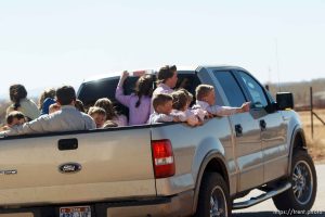 Trent Nelson  |  The Salt Lake Tribune
kids in back of truck Sunday, February 17, 2013 in Hildale.