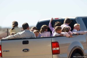 Trent Nelson  |  The Salt Lake Tribune
kids in back of truck Sunday, February 17, 2013 in Hildale.