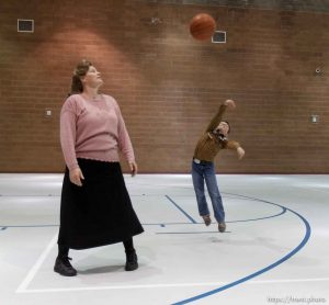 Trent Nelson  |  The Salt Lake Tribune
A group of ex-FLDS members gather to play volleyball and basketball at El Capitan School, Sunday, February 17, 2013 in Colorado City. Joanna Jessop, Nathan Jessop