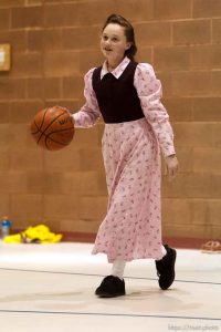 Trent Nelson  |  The Salt Lake Tribune
A group of ex-FLDS members gather to play volleyball and basketball at El Capitan School, Sunday, February 17, 2013 in Colorado City. Janey Timpson