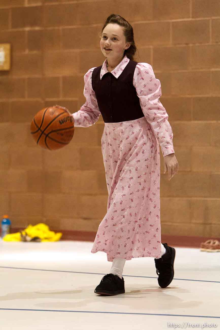 Trent Nelson  |  The Salt Lake Tribune
A group of ex-FLDS members gather to play volleyball and basketball at El Capitan School, Sunday, February 17, 2013 in Colorado City. Janey Timpson