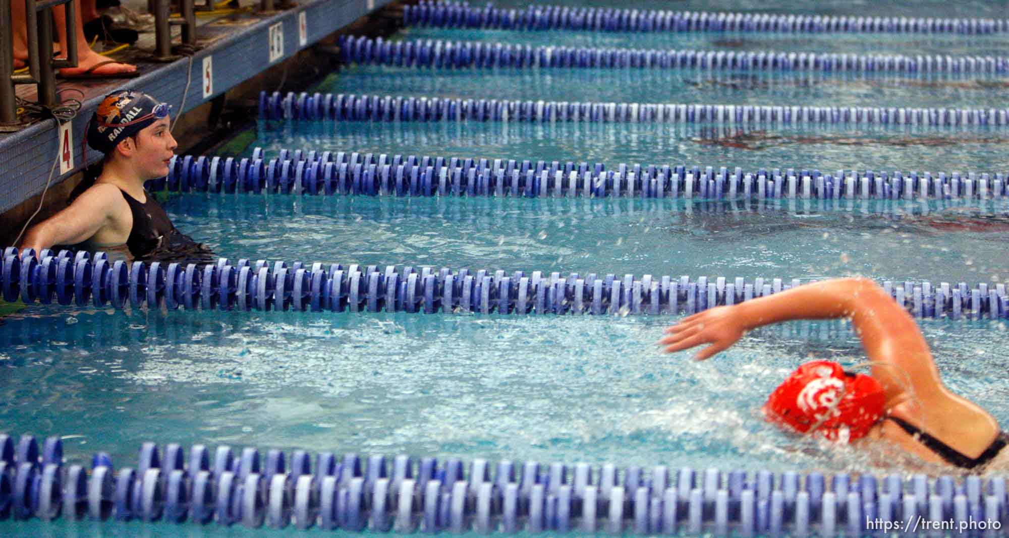 Trent Nelson  |  The Salt Lake Tribune
Mountain Crest High School's Hailey Pabst wins the state championship in the Women's 500 yard freestyle at the Utah State 4A Swimming Championships at BYU in Provo, Utah, Saturday, February 5, 2011.