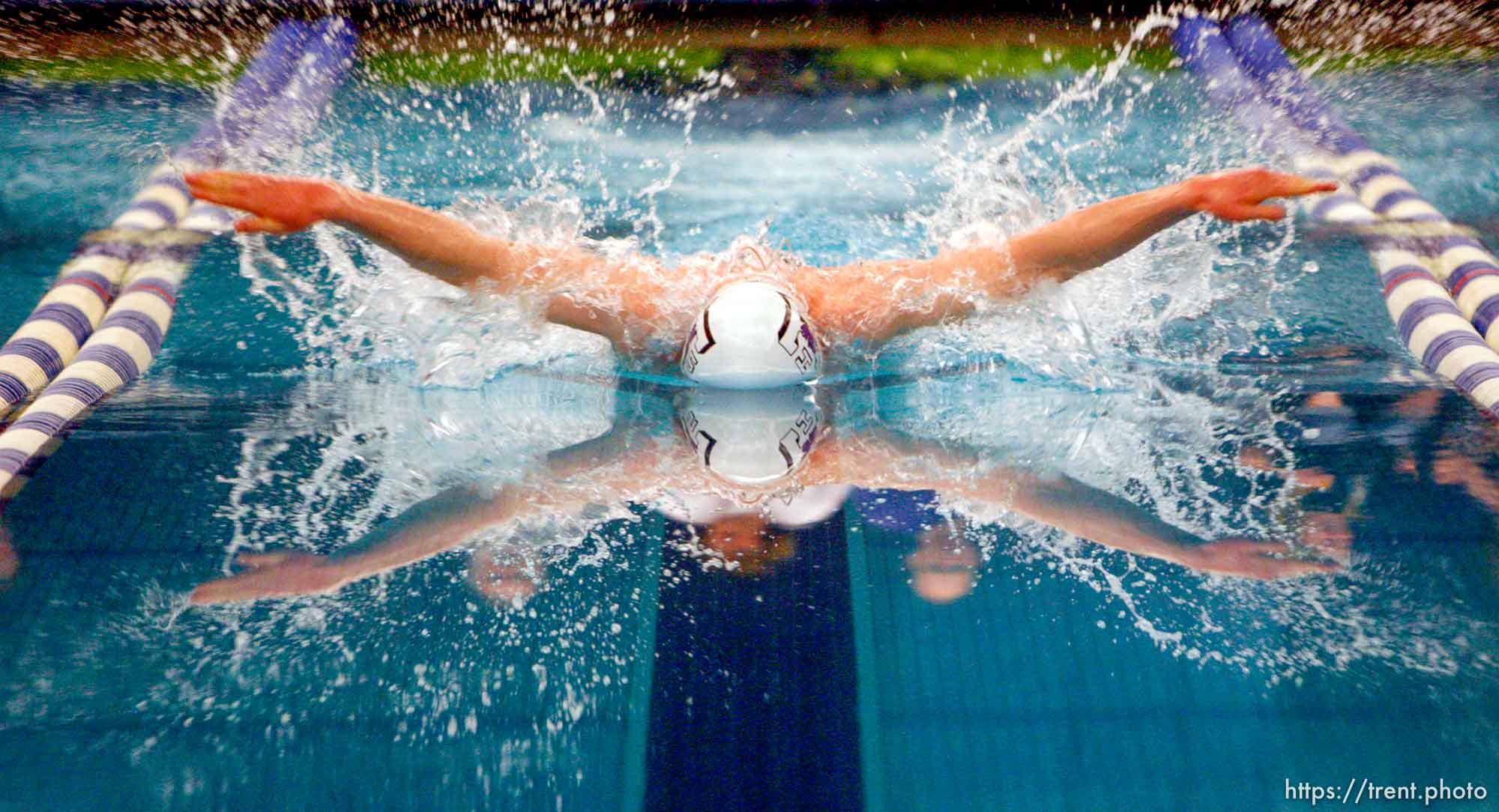 Trent Nelson  |  The Salt Lake Tribune
Tooele High School's Brand Johnson won the Men's 100 Yard Butterfly at the Utah State 4A Swimming Championships at BYU in Provo, Utah, Saturday, February 5, 2011.