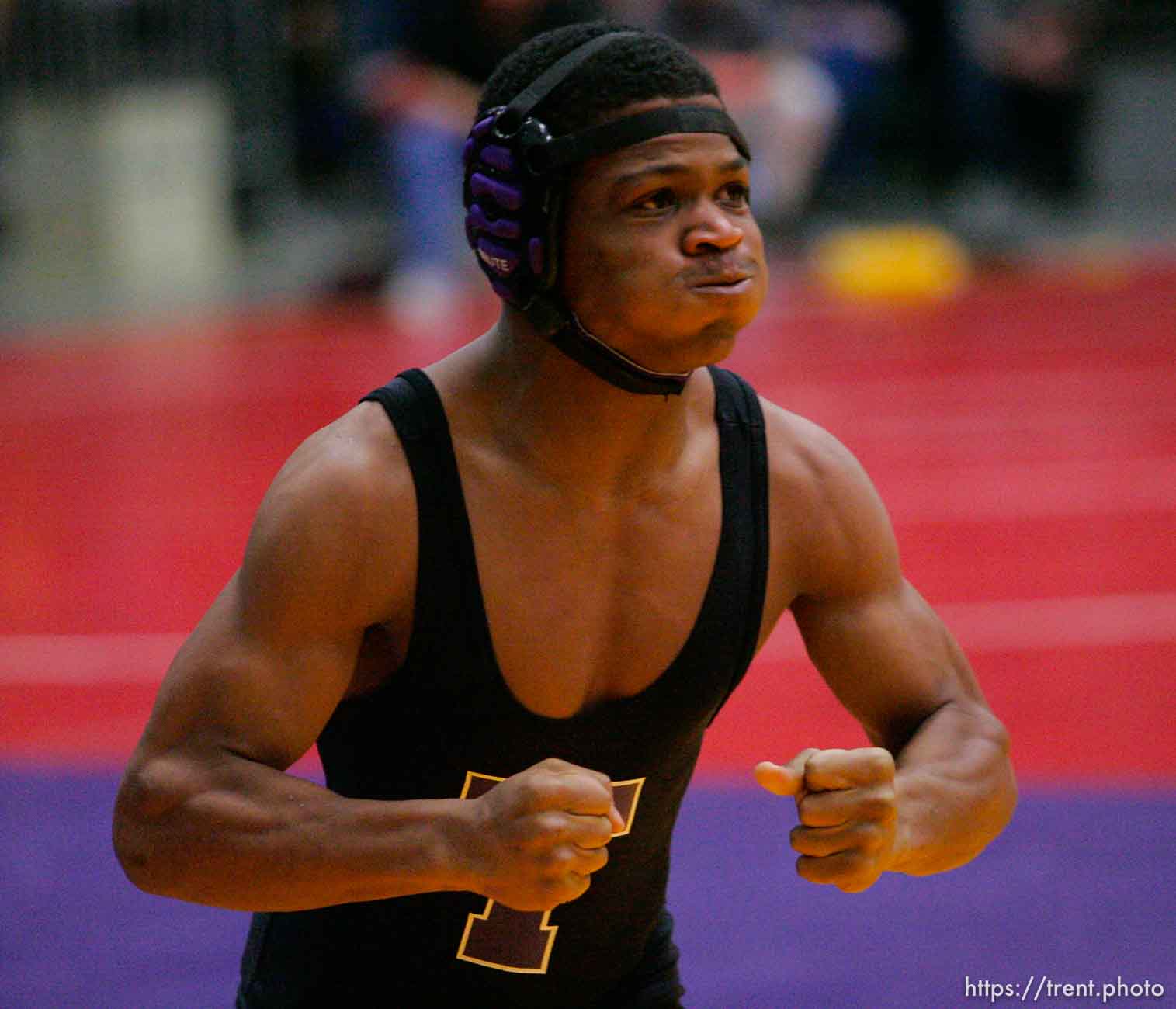 Tooele's A.T. Cisco defeats Pine View's Alex Gifford, 140lb. 3A high school wrestling quarterfinals at Utah State Valley College.
2.10.2005