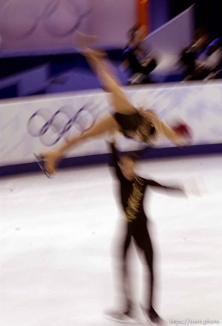 From Slovakia, Olga Bestandigova and Jozef Bestandigova. Pairs Free Skating finals Monday night at the Salt Lake Ice Center, 2002 Olympic Winter Games.
 02.11.2002, 6:18:23 PM