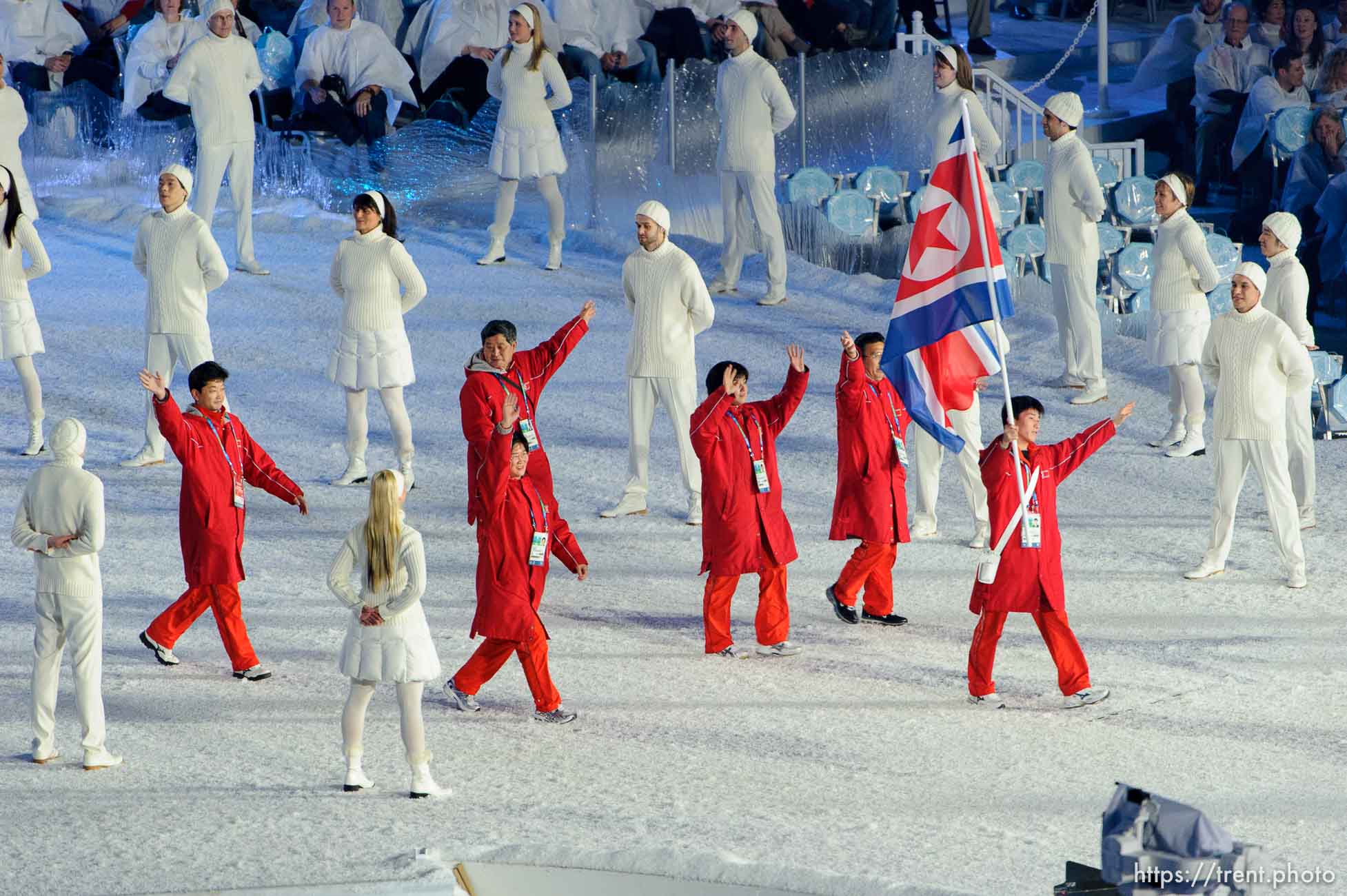 Trent Nelson  |  The Salt Lake Tribune
Opening Ceremony of the XXI Olympic Winter Games at BC Place in Vancouver, Friday, February 12, 2010. north korean team