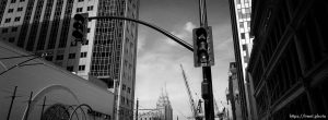 Construction on Main Street in front of the LDS temple.