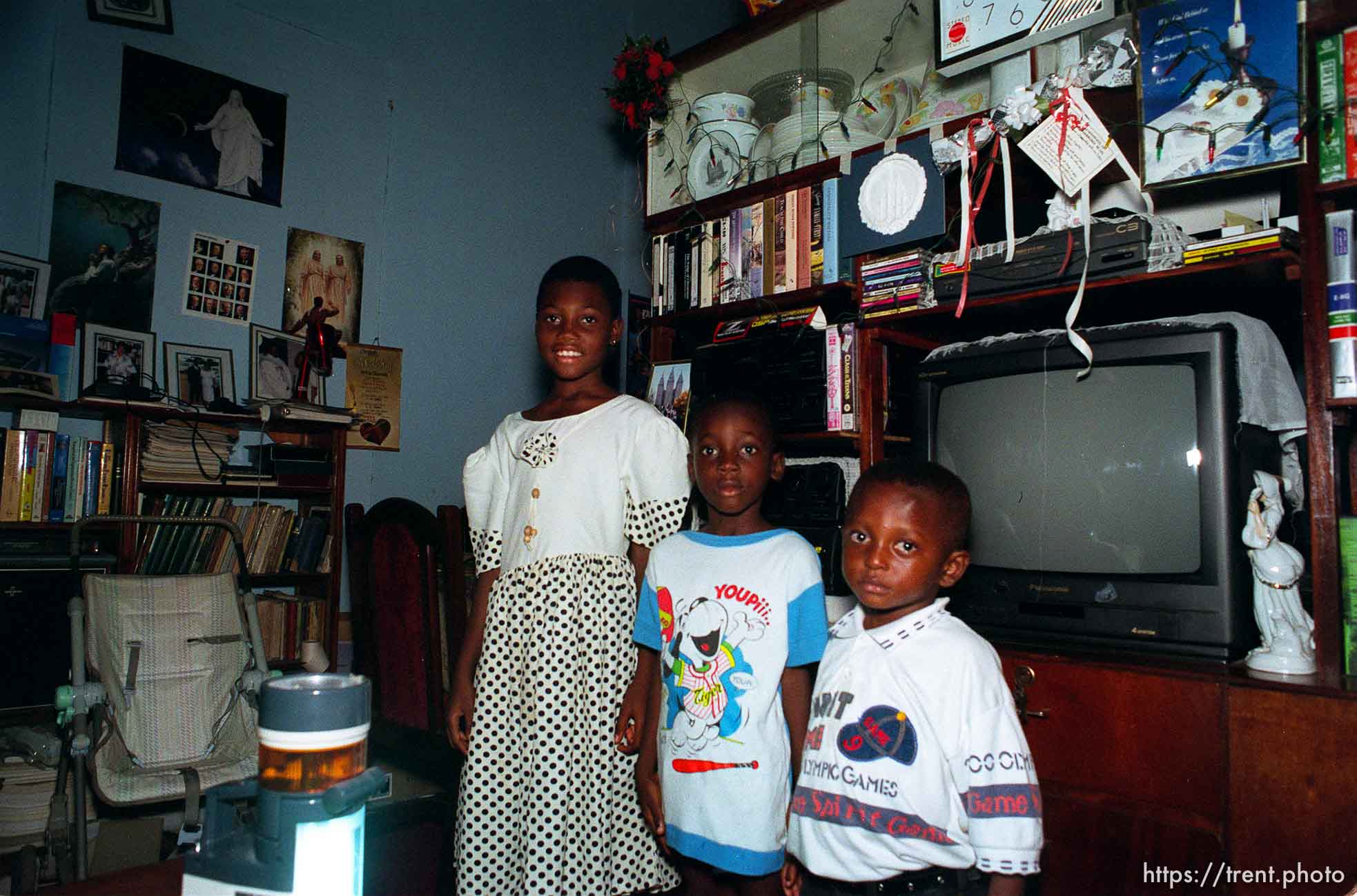 Three kids at Ben Ntiamoah's house