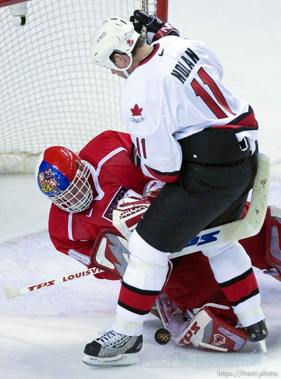 Czech Republic vs. Canada, Mens Hockey, Monday afternoon at the E Center, 2002 Olympic Winter Games.; 02.18.2002, 5:23:37 PM