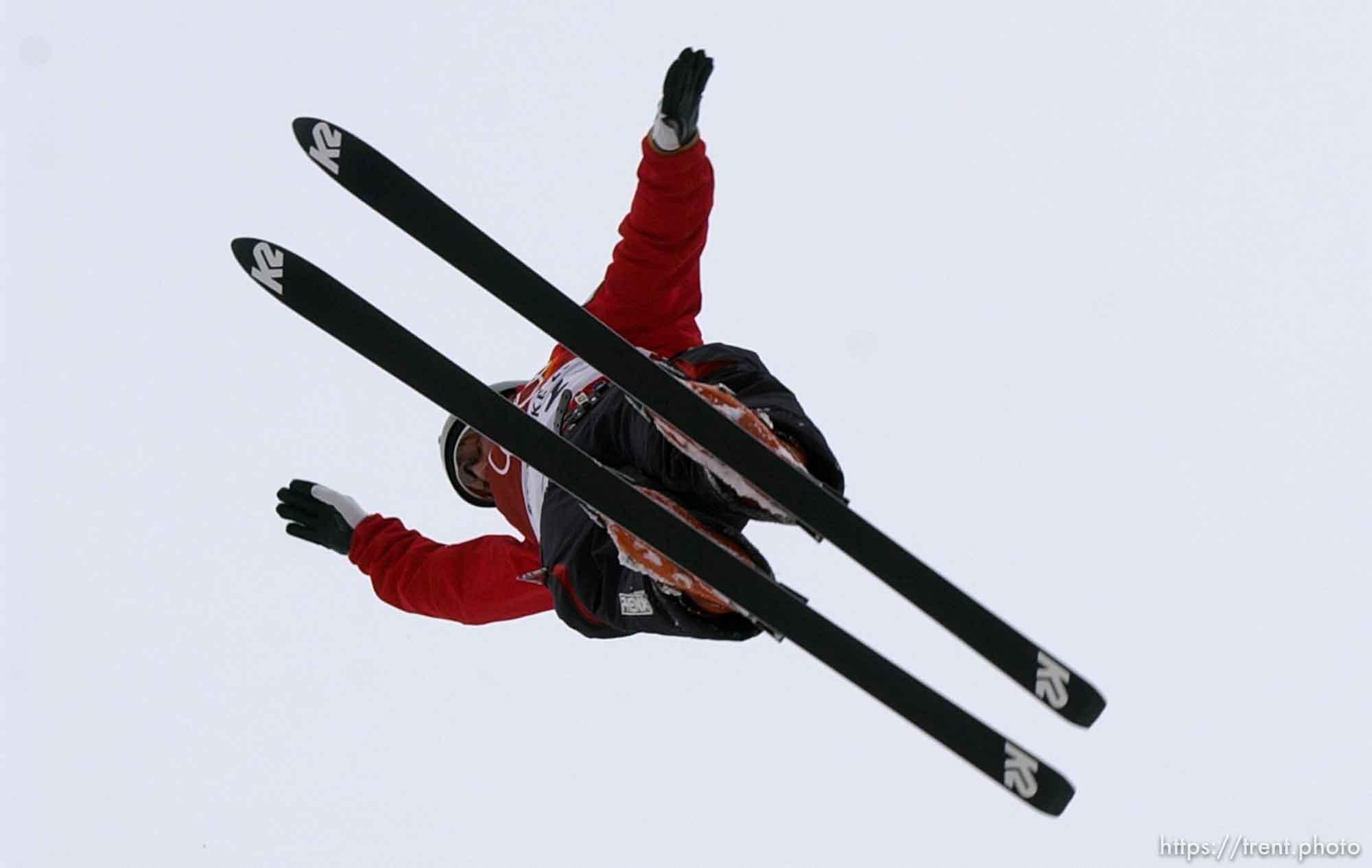 Joe Pack, silver medalist. Men's Aerials Final, Tuesday at Deer Valley, 2002 Olympic Winter Games. ; 02.19.2002, 12:31:31 PM