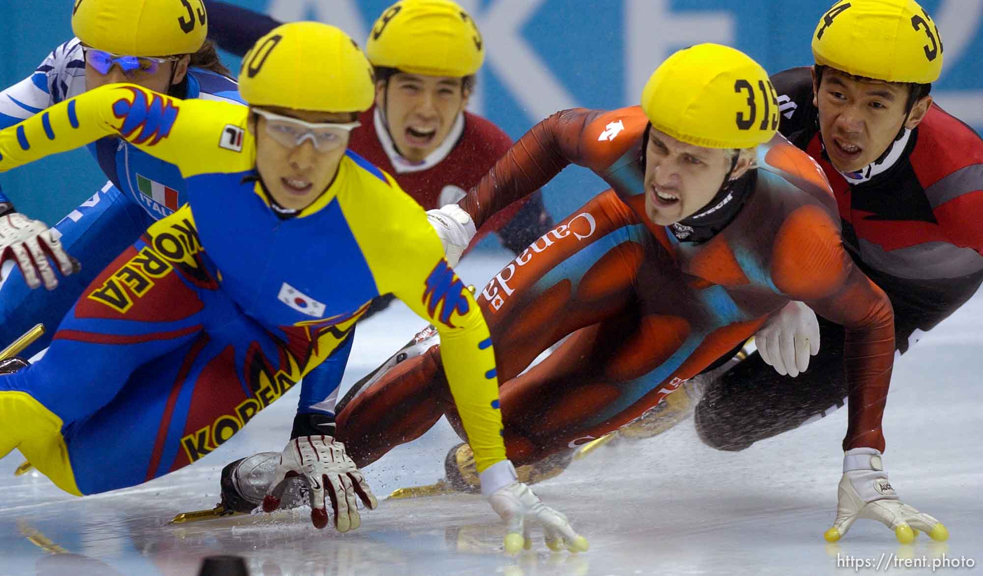 Men's 1500m Final, Wednesday evening at the Salt Lake Ice Center, 2002 Olympic Winter Games.
 02.20.2002, 8:45:37 PM