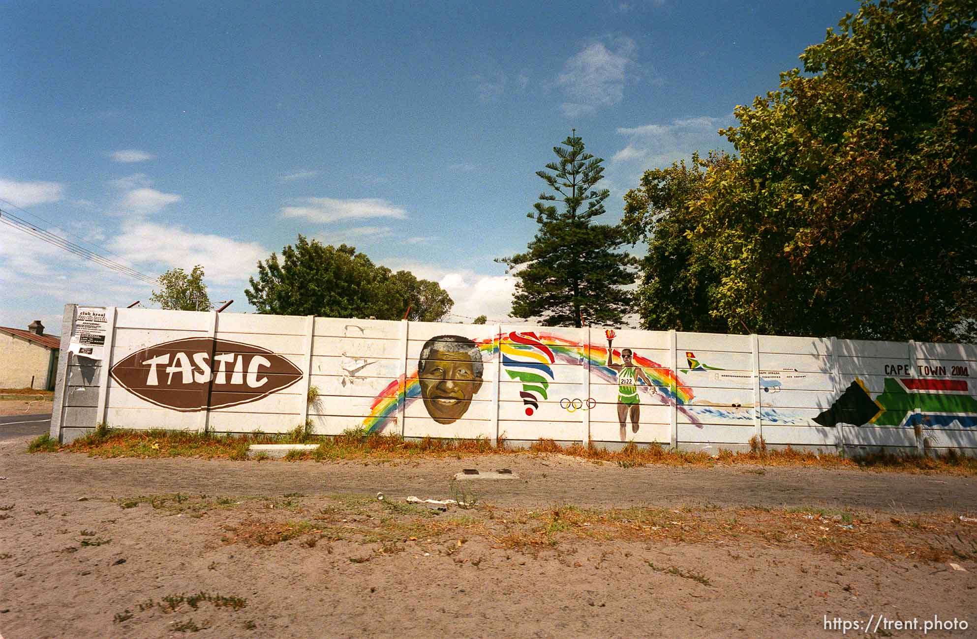 street scene. Olympic mural