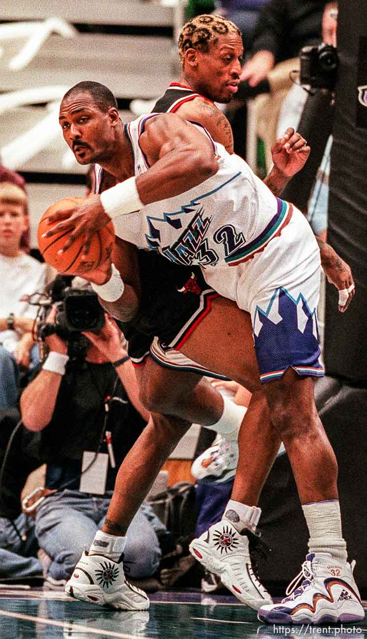 Rodman’s Knee in Malone’s Crotch