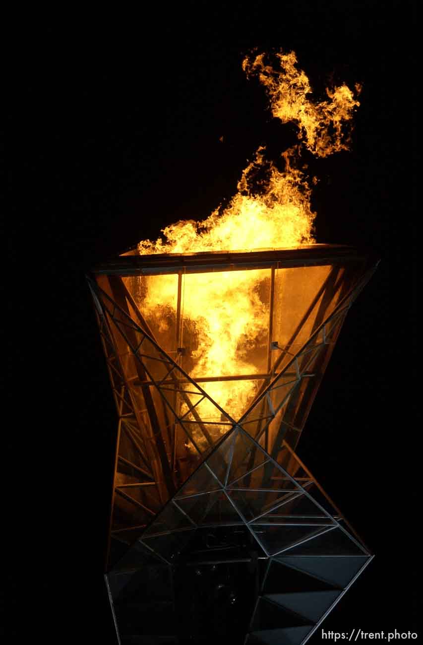 Cauldron. Opening Ceremony, 2002 Olympic Winter Games.; 02.08.2002, 9:34:51 PM