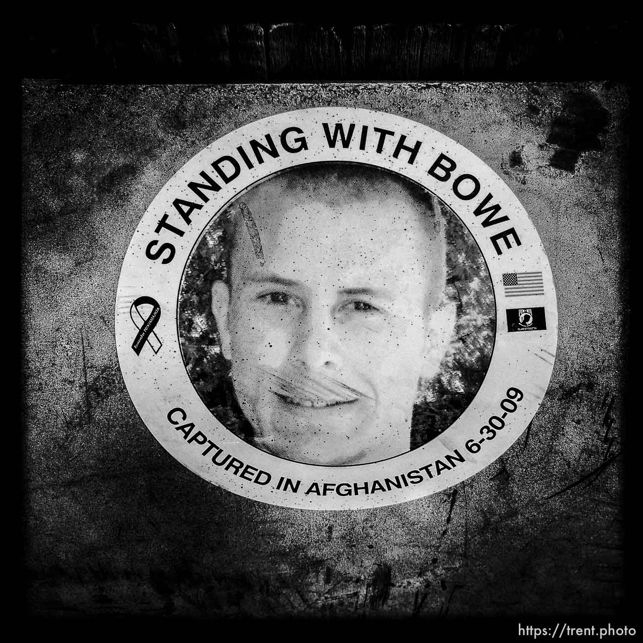 standing with bowe bergdahl sticker. SGT Bowe Bergdahl US Army Captured in Afghanistan