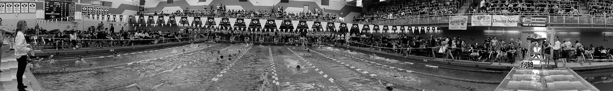 Trent Nelson  |  The Salt Lake Tribune
Swimmers warm up before the 4A state swimming championships in Provo, Saturday February 14, 2015.